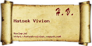 Hatsek Vivien névjegykártya